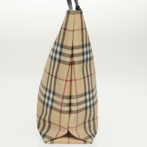 BURBERRY Nova Check Tote Bag PVC Beige Auth - Picture 5 of 15